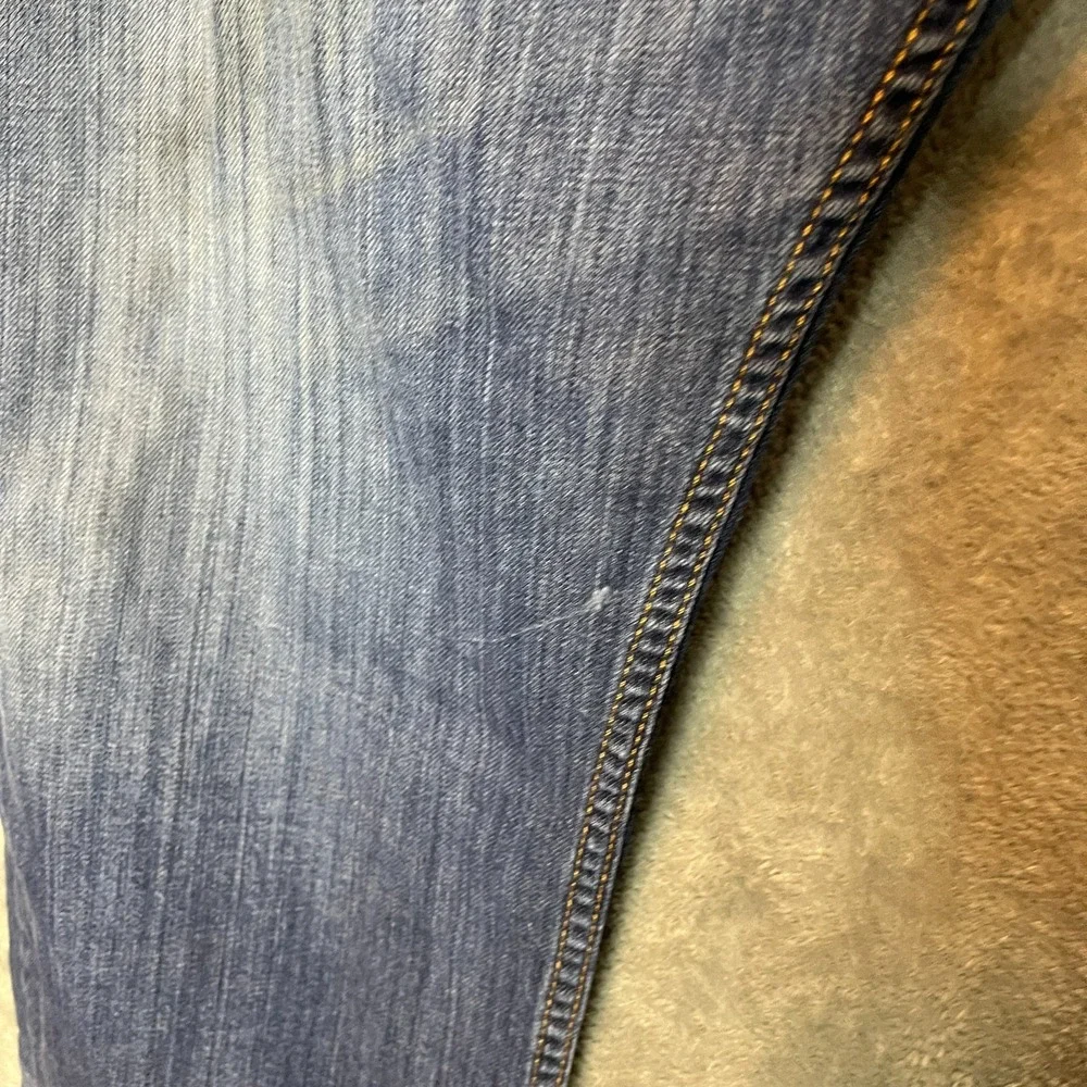 Levis 505 Mens Regular Straight Distressed Jean 36x34 Cotton Classic Casual Blue